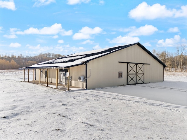 view of snow covered structure