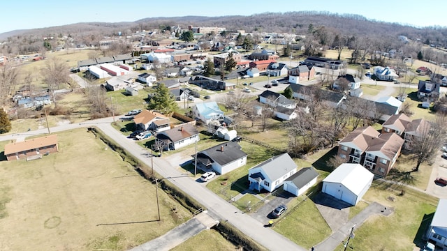 aerial view with a residential view