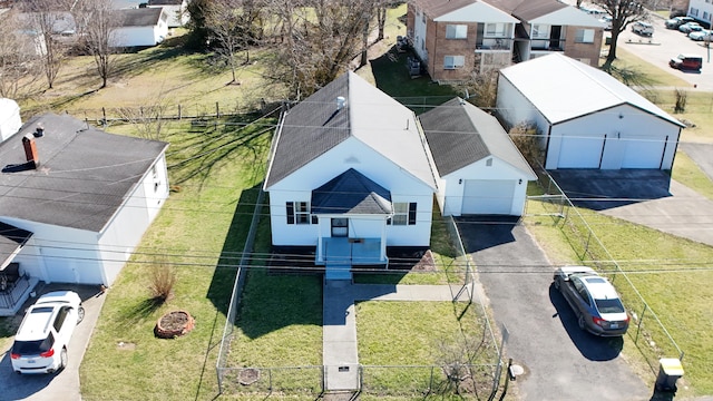 drone / aerial view featuring a residential view