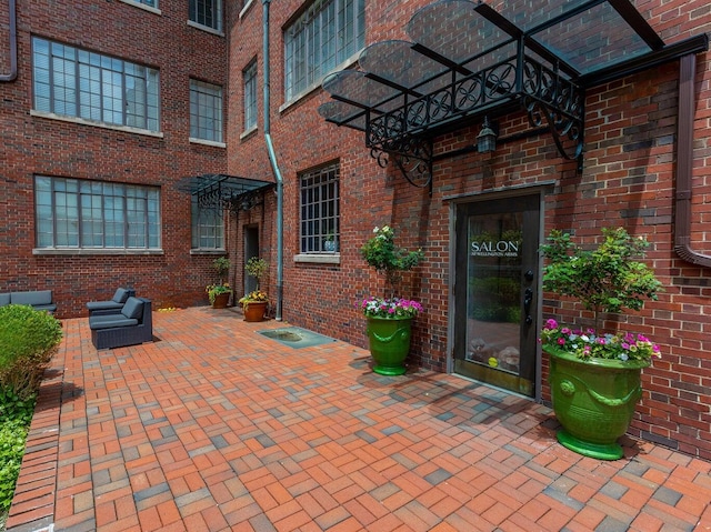 view of patio with a pergola