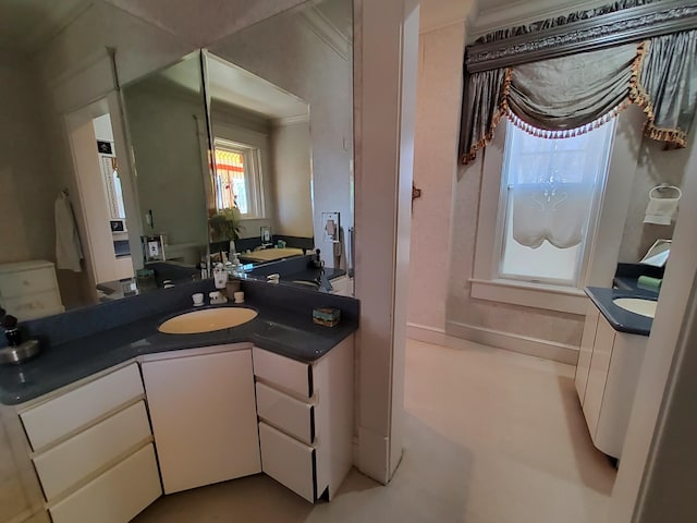 bathroom with vanity