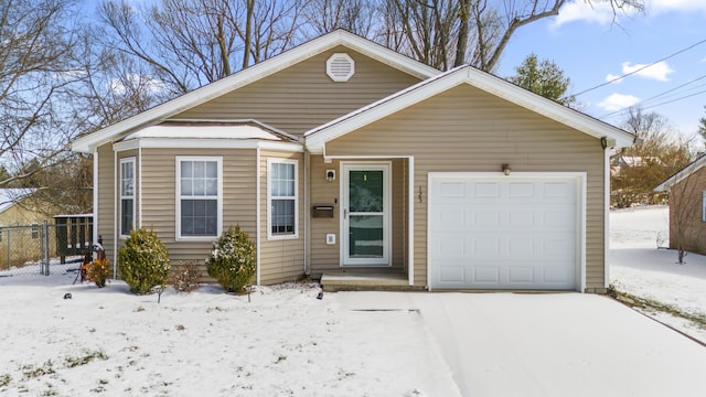 view of front of home featuring a garage