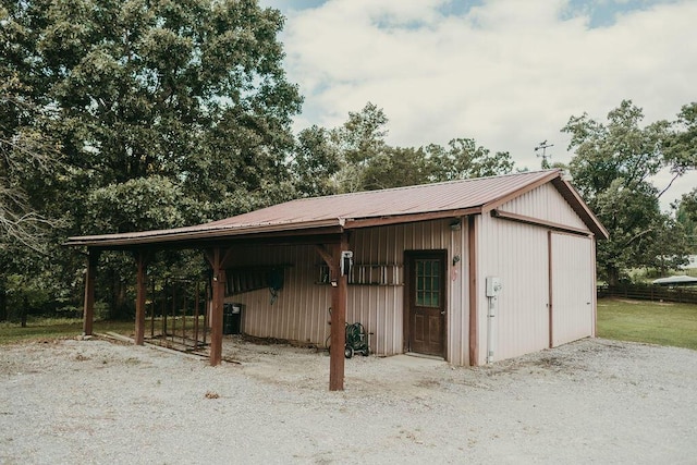 view of horse barn