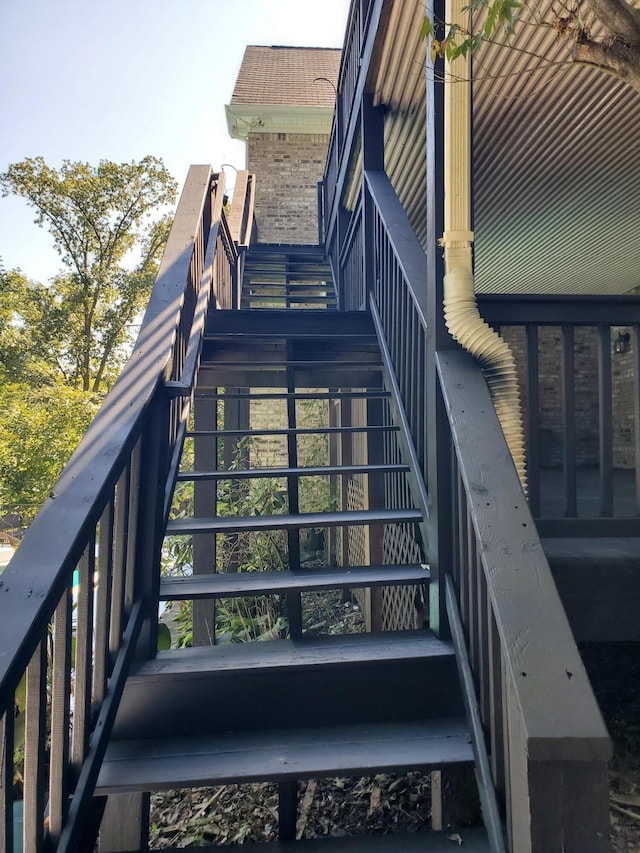 view of stairs