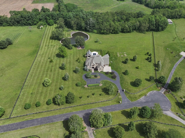 bird's eye view featuring a rural view