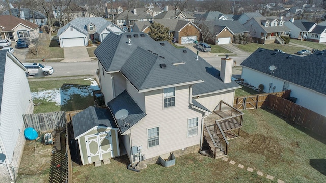 bird's eye view featuring a residential view