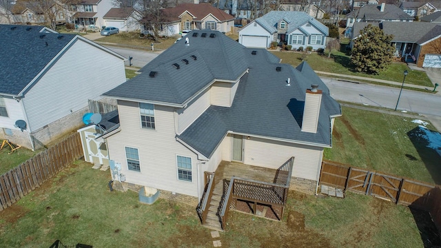 birds eye view of property featuring a residential view