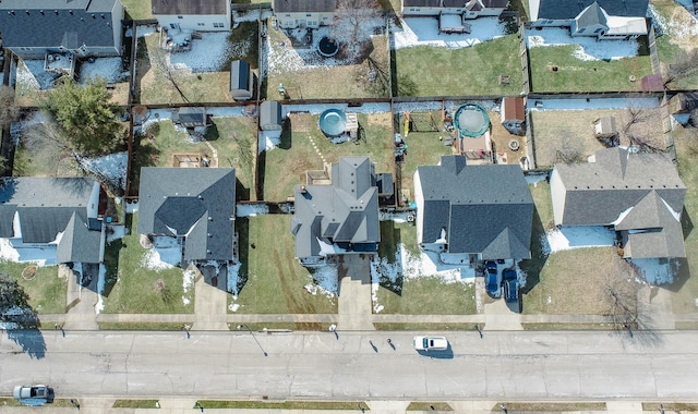 bird's eye view featuring a residential view