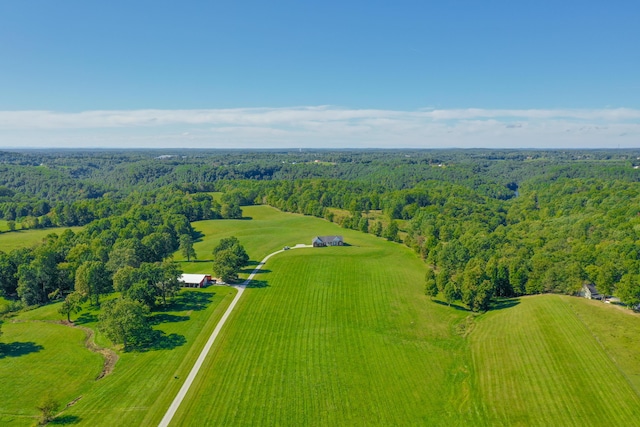 aerial view featuring a view of trees