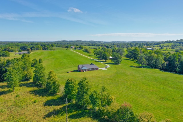 bird's eye view featuring a rural view