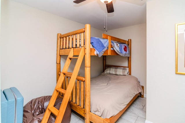 bedroom with a ceiling fan