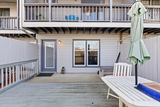 view of wooden deck