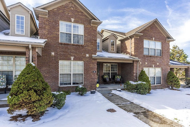 traditional home with brick siding