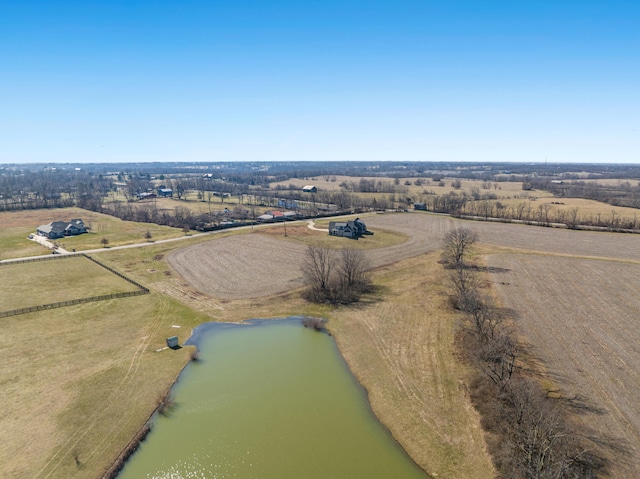 bird's eye view with a rural view