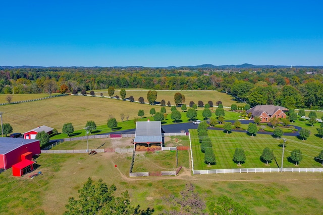 drone / aerial view featuring a rural view