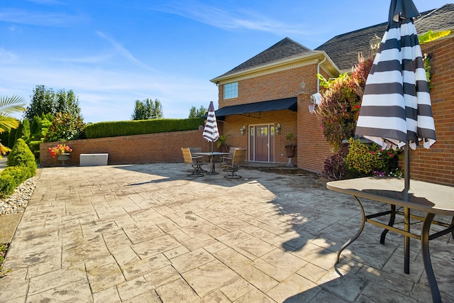 view of patio with fence