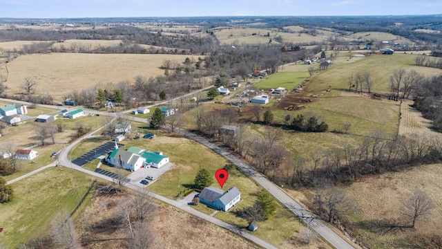 drone / aerial view featuring a rural view