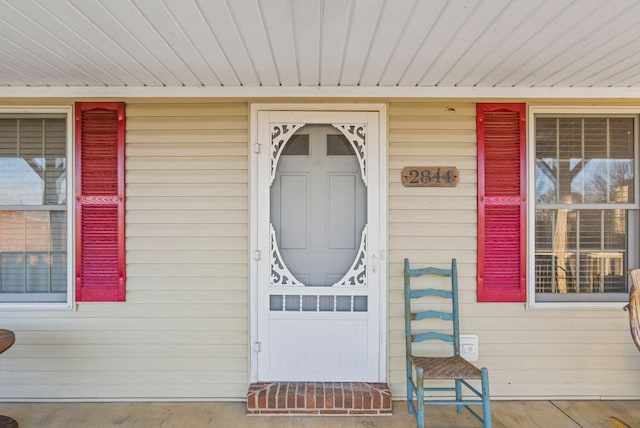 view of exterior entry