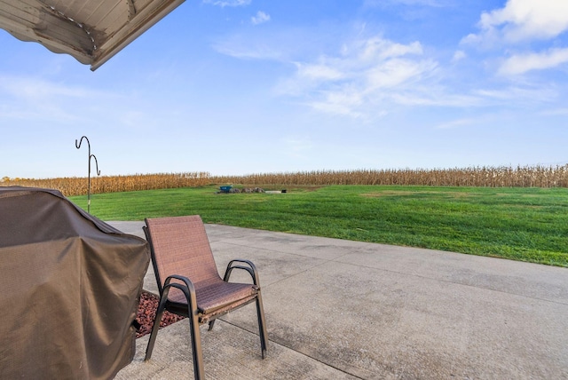 view of patio with a grill