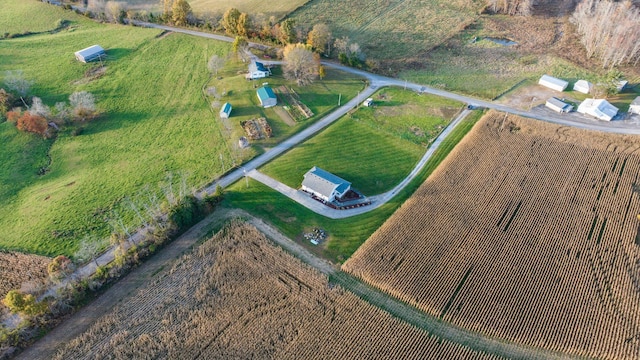 drone / aerial view featuring a rural view