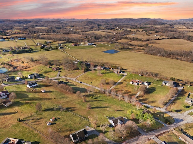 bird's eye view featuring a rural view