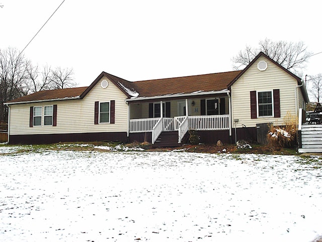 view of front facade with covered porch