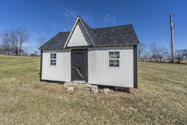 view of shed