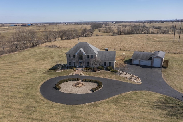 bird's eye view featuring a rural view