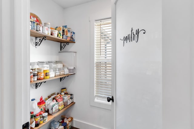 view of pantry