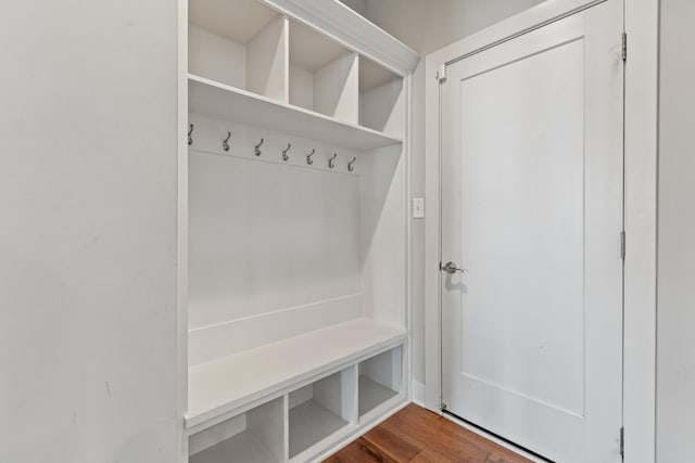 mudroom featuring wood finished floors