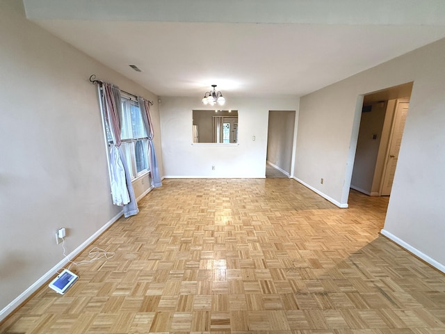 10509 Bay Pointe Ct, Louisville, KY 40241 - spare room with a chandelier and baseboards