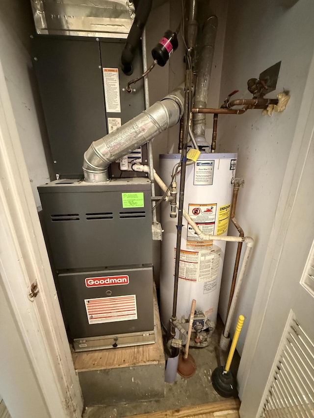 10509 Bay Pointe Ct, Louisville, KY 40241 - utility room with water heater and heating unit