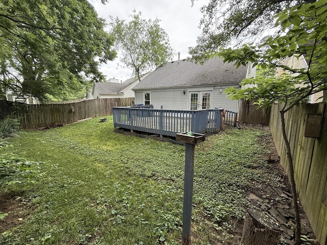 10509 Bay Pointe Ct, Louisville, KY 40241 - fenced backyard with french doors and a deck