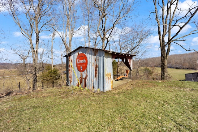 view of shed