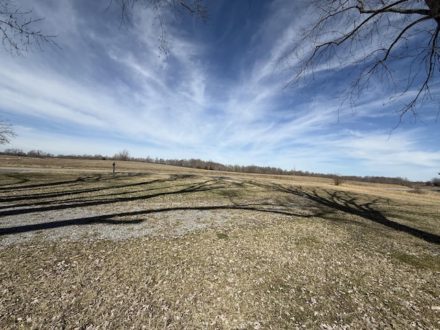 view of road with a rural view