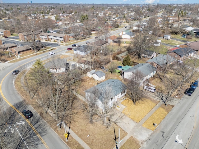 drone / aerial view with a residential view