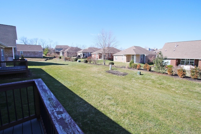 view of yard with a residential view