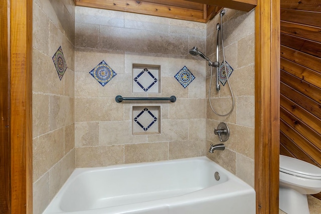 full bath featuring shower / tub combination and toilet