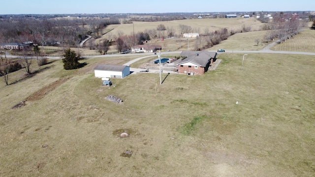 drone / aerial view featuring a rural view