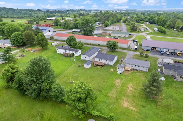 aerial view with a residential view