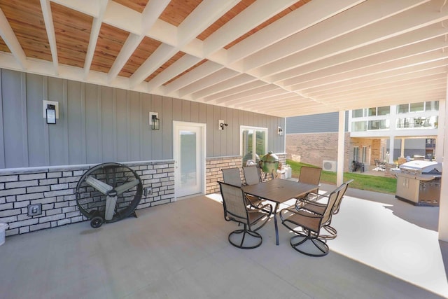 view of patio / terrace featuring outdoor dining space and area for grilling