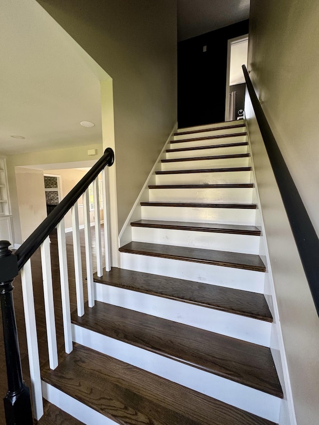 view of stairway