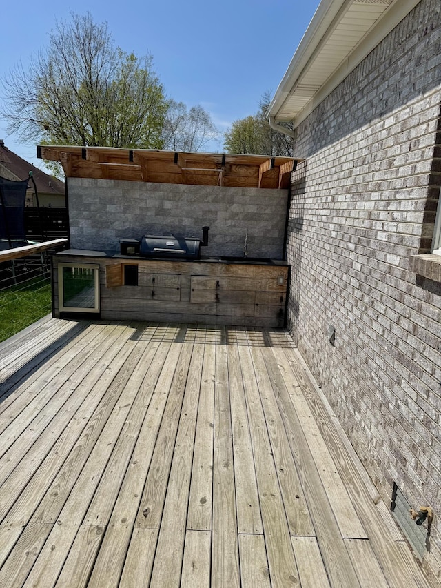 deck with area for grilling
