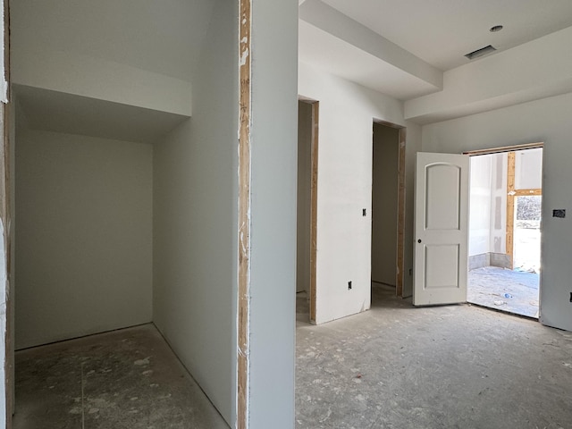 hallway featuring visible vents