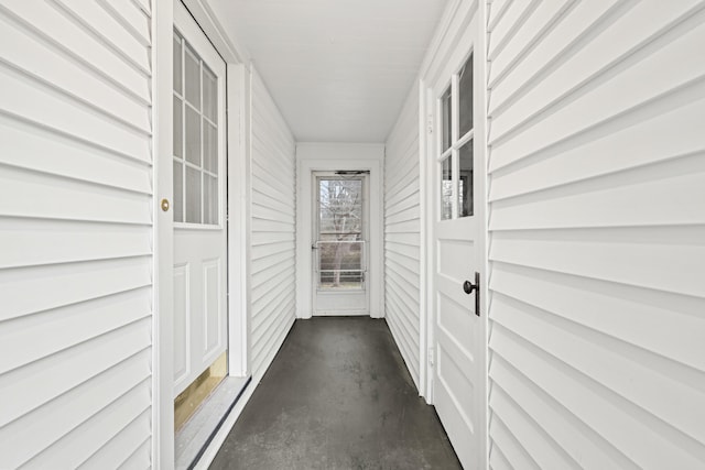 interior space with concrete flooring