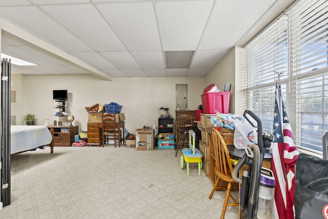 136 Country Ln, Lancaster, KY 40444 - home office with carpet floors and a paneled ceiling