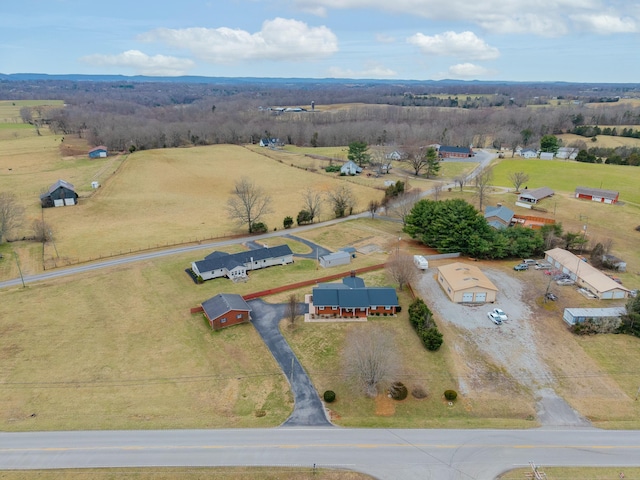 bird's eye view featuring a rural view