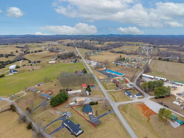 drone / aerial view featuring a rural view