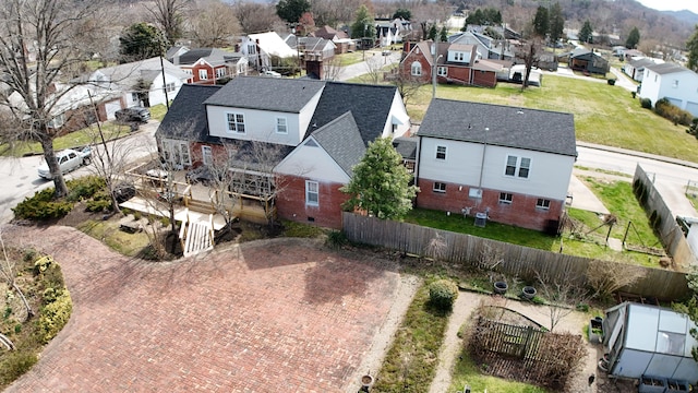 bird's eye view featuring a residential view