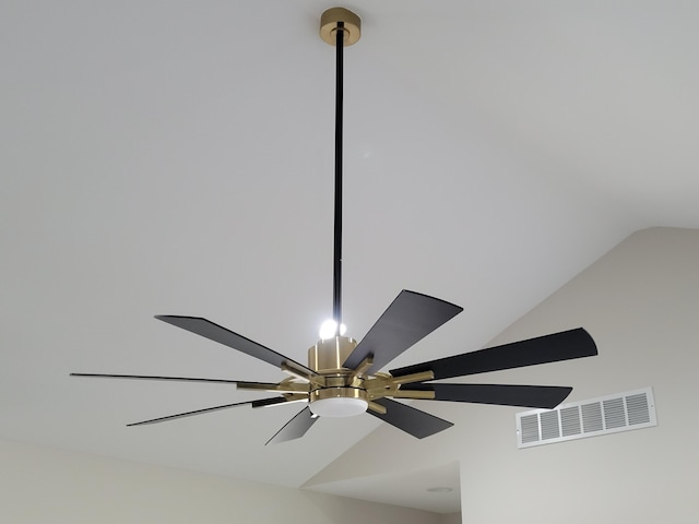 room details with visible vents and a ceiling fan